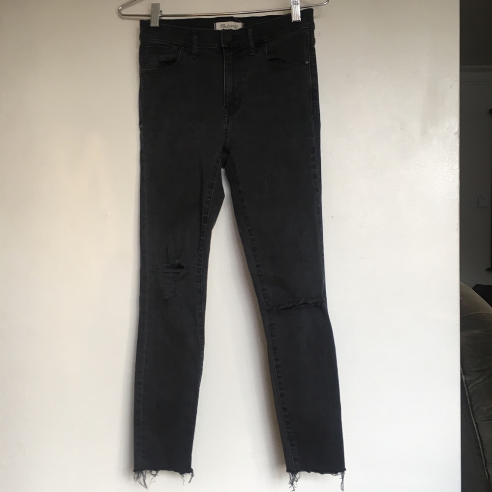 Madewell - Black High-Rise Skinny Crop Jeans